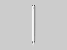 an apple pencil is shown on a gray background