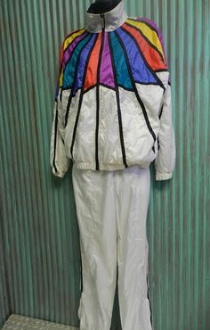 Vtg 80s 90s swishy jogging tracksuit Lonely by thepinkowlvintage, $29.99 Costume Rainbow, Lonely Island, Great Halloween Costumes, Zip Up Jacket, Drawstring Pants, Pants Black, In A Box, A Box, Black Stripes