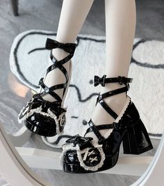 Lop-eared Rabbit Mid-heel Round-toe Sweet Lolita Shoes