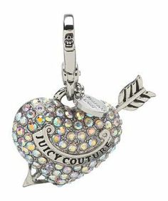 Juicy Couture LTD Ed Pave Heart and Arrow Charm #accessories #jewelry #key chains https://www.heeyy.com/suggests/juicy-couture-ltd-ed-pave-heart-and-arrow-charm-silver/ Juicy Charms, Juicy Couture Heart Bag, Vintage Juicy Couture Jewelry, Juicy Couture Necklace Heart, Juicy Couture Baby, Heart With Arrow