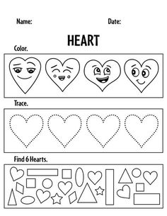 heart shapes and numbers to print out for valentine's day coloring pages with hearts