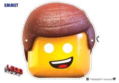 an image of a lego character mask cut out to look like he is wearing a helmet