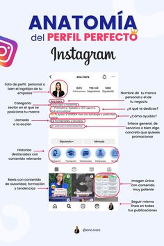 Anatomía del Perfil Perfecto en Instagram para Vender más Feed De Instagram Ideas Negocios, Business Basics, Marketing Resources, Social Marketing, Brand Marketing, Instagram Tips