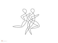 an abstract line drawing of two people holding hands