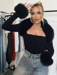 Deanna Fuzzy Crop Sweater – Pink Plastic Babez Opera Outfits, Woman Code, The Lion And The Mouse, Maeve Reilly, Street Wear Y2k, Brand Outfits, Cheap Club Dresses, Lion And The Mouse, Cheap Fashion Dresses