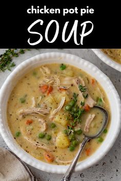 This easy recipe for Chicken Pot Pie Soup transforms the timeless flavors of chicken pot pie into a creamy, comforting soup! Full of chicken, potatoes, and veggies in a rich broth, it’s a hug-in-a-bowl meal that everyone will love. Stovetop, slow cooker, and Instant Pot instructions included.