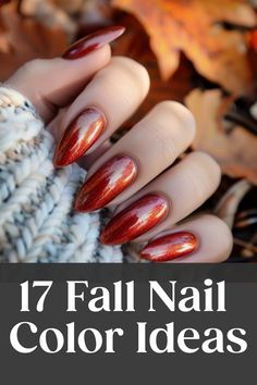 Red Waterfall Nails, Fall Feather Nail Designs, Best November Nail Colors, Burnt Orange Nail Designs Fall, Pumpkin Color Nails Fall, Pretty October Nails, Fingernails Painted Fall, Autumn Colors 2024, Red Orange Fall Nails