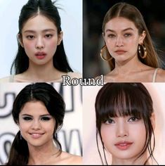 Makeup Round Face Shape, Beauty Types, Round Face Celebrities, Woman Energy, Types Of Faces Shapes, Round Face Makeup, Different Face Shapes, Makeup Challenge