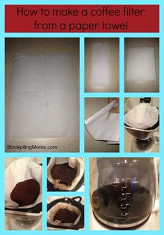 how to make a coffee filter from a paper towel - step by step instructions and pictures