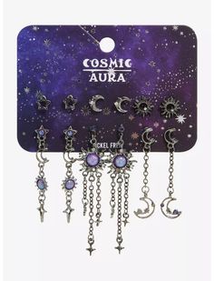 Cosmic Aura Celestial Opal Earring Set Jewelry For Guys, Goth Costume, Opal Earring, Jewelry Goth, Magical Jewelry, Funky Jewelry