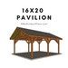 an image of a pavilion with the words 10x20 pavilion on it's side