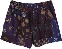 Add some sophistication and elegance this season with these sustainable, comfy, and unique shorts in classic and versatile navy blue.  The shorts comprise multiple pieces of recycled or leftover fabric sewn together. #tlb #JuniorPetite #beachwrap #Indian #Handmade #HippieShorts #BeachShorts #PatchworkShorts Howls Bedroom, Swag Fits, Neat Clothes, Hippie Shorts, Random Clothes, Shorts For Girls, Clothing Wishlist, Fantasy Wardrobe, Patchwork Shorts