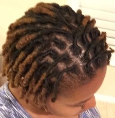 Cass A. 4-Month Loc Journey. Just got a "Color Lift!" Lock Updo Dreadlocks Black Women, Lauren Hill Locs Dreads, Locs Starter, Loc Journey Progress, Short Dreadlocks, African American Braided Hairstyles, Matured Locs