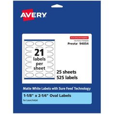 avery white labels for printers, 1 / 8 x 2 / 4