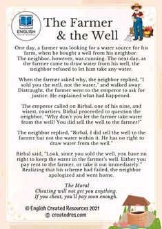 the farmer and the well poem with an image of a man sitting on a bench