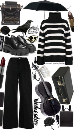 Addams Familie, Outfit Maker, Gothic Outfits, Alternative Outfits