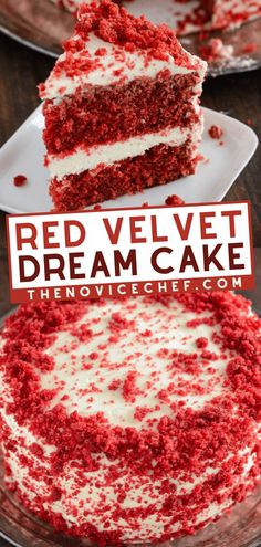 Red Velvet Dream Cake, valentine's day treats, valentine's day recipes Red Velvet Dream Cake, Velvet Desserts, Date Night Ideas At Home, Homemade Cream Cheese Frosting, Best Red Velvet Cake, Easy Cake Recipe, Velvet Cakes, Homemade Cream Cheese, Velvet Cake Recipes