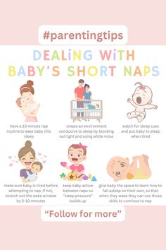 the baby's short naps info sheet for parents and babies to help them sleep