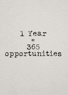 the words i year = 355 opportunities are printed on a piece of white paper