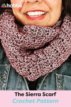 the sierra scarf crochet pattern is easy to make and perfect for beginners