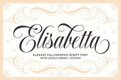 the elegant calligraphy script font with lovely swash and extra flair is perfect for any type