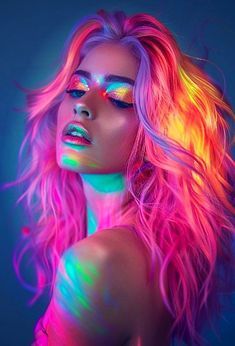 Oil Spill Hair, 21 Draw, Galaxy Hair Color, Iridescent Hair, Shade Of Blonde, Makeup Clown, Futuristic Makeup, Glitter Roots, Holographic Hair