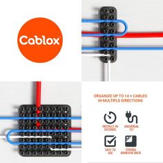 an image of two legos connected to wires with the words colox on them