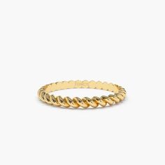 14K 2MM Twisted Rope Ring – FERKOS FJ Rope Wedding Band, Twist Wedding Band, Rope Ring, Rope Rings, Twisted Band, Local Jewelry, White Gold Band, Wrap Rings, Gold Band