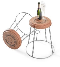 Hey, I found this really awesome Etsy listing at https://www.etsy.com/listing/567227917/giant-champagne-cork-wire-cage-stoolside Cork Stool, Cork Table, Silver Side Table, Wine Journal, Stool Side Table, Champagne Corks, Hollywood Mirror, Cork Crafts, Table Stool