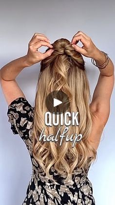 Hair Styles Half Up Half Down Easy, Ponytail With Front Pieces Out, Easy Down Hairstyles For Long Hair, Simple Half Up Half Down Hair, Easy Down Hairstyles, Simple Half Up Half Down Hairstyles, Victorian Era Hairstyles, Elaborate Hairstyles, Quick And Easy Hairstyles