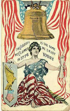 an advertisement for liberty is the same we came today in 1876, and today it's patriotic