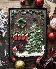 a decorated christmas tree on top of a table