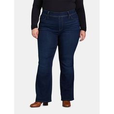 These Terra & Sky Bootcut Jeggings have it all: a stylish, flattering cut, comfy stretch denim and a versatile look. Mix it all together and you have your new fave jeggingsperfect for pairing with all your tees, sweaters and button-down shirtsthe mid-rise and bootcut silhouette are ideal for a trendy French tuck. Only at Walmart. Size: 4X.  Color: Gray.  Gender: female.  Age Group: adult. French Tuck, Womens Jeggings, Womens Jeans Bootcut, Jeggings, Bootcut Jeans, Stretch Denim, Gender Female, 2 Pack, Mid Rise