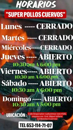 a poster advertising an event with the names of different people in spanish and english on it