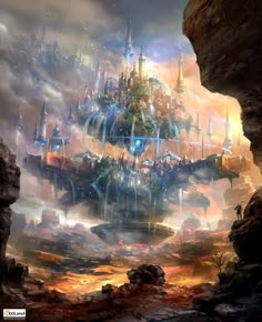 an image of a castle in the sky