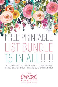 the college market free printable list bundle is available for $ 15 in all sizes