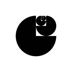 a black and white logo with the letter g in it's center, surrounded by smaller circles