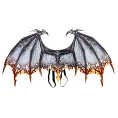 an image of a bat that is flying in the air with wings spread out and glowing