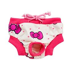 a pink and white diaper with hello kitty on it