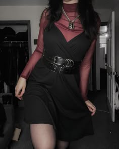 #redandblack #ootd #alternativefashion #outfitinspo #darkaesthetics Witchcore Fashion Aesthetic, The Black Parade Outfit, Witchy Vampire Outfits, Cocktail Date Outfit, Dark Whimsical Aesthetic Outfit, Whimsi Gothic Outfits, Dark Feminine Summer Outfits, Whimsigoth Black Dress, Red Whimsigoth Outfit