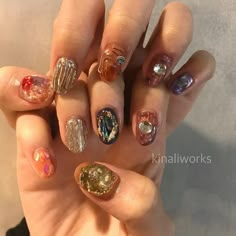 🔮⚱️🏺🕯 早くも卒業式ネイル🎓 加藤さん伊藤さんありがとうございます👯‍♀️ . #nail#art#instanails#卒業式ネイル#ネイル#ジェルネイル#ニュアンスネイル#冬ネイル#春ネイル#カジュアルネイル#アシンメトリーネイル#左右非対称ネイル#ちぐはぐネ… | Instagram Lace Nails, Colorful Nail Designs, Manicure Y Pedicure, Nail Shop