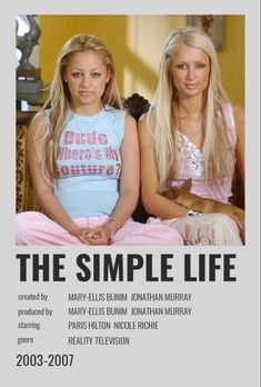 the simple life movie poster with two women sitting next to each other