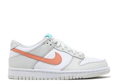 Dunk Low GS 'Tropical Twist' - Nike - CW1590 101 - white/bone/peach/aqua | Flight Club Shoes For School, Back To School Shoes, White Nike Shoes, Jordan Shoes Girls, Preppy Shoes, All Nike Shoes, Flight Club, Cute Nike Shoes, Hype Shoes