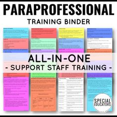 an all in one support staff training poster