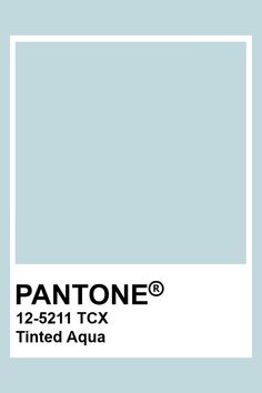 pantone's 12 - 521 tcx tinted aqua is shown in this image