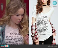 Maya’s Hamlet top on Girl Meets World.  Outfit Details: http://wornontv.net/48945/ #GirlMeetsWorld Salem Outfits, Disney Themed Outfits