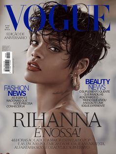 a magazine cover with an image of a woman