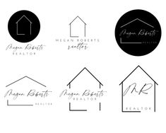 six different logos for real estate agent