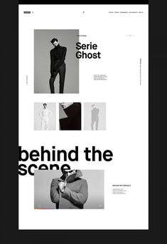 an image of a magazine cover with the words behind the scene in black and white