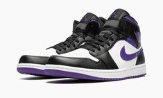 Air Jordan 1 Mid – WOWJAY Mitch Richmond, Mike Bibby, Air Jordan 1 Mid White, Jordan 1 Mid White, Jordan Ones, Nike Air Jordan 1 Mid, Air Jordan Sneakers, Purple Accents, Sacramento Kings